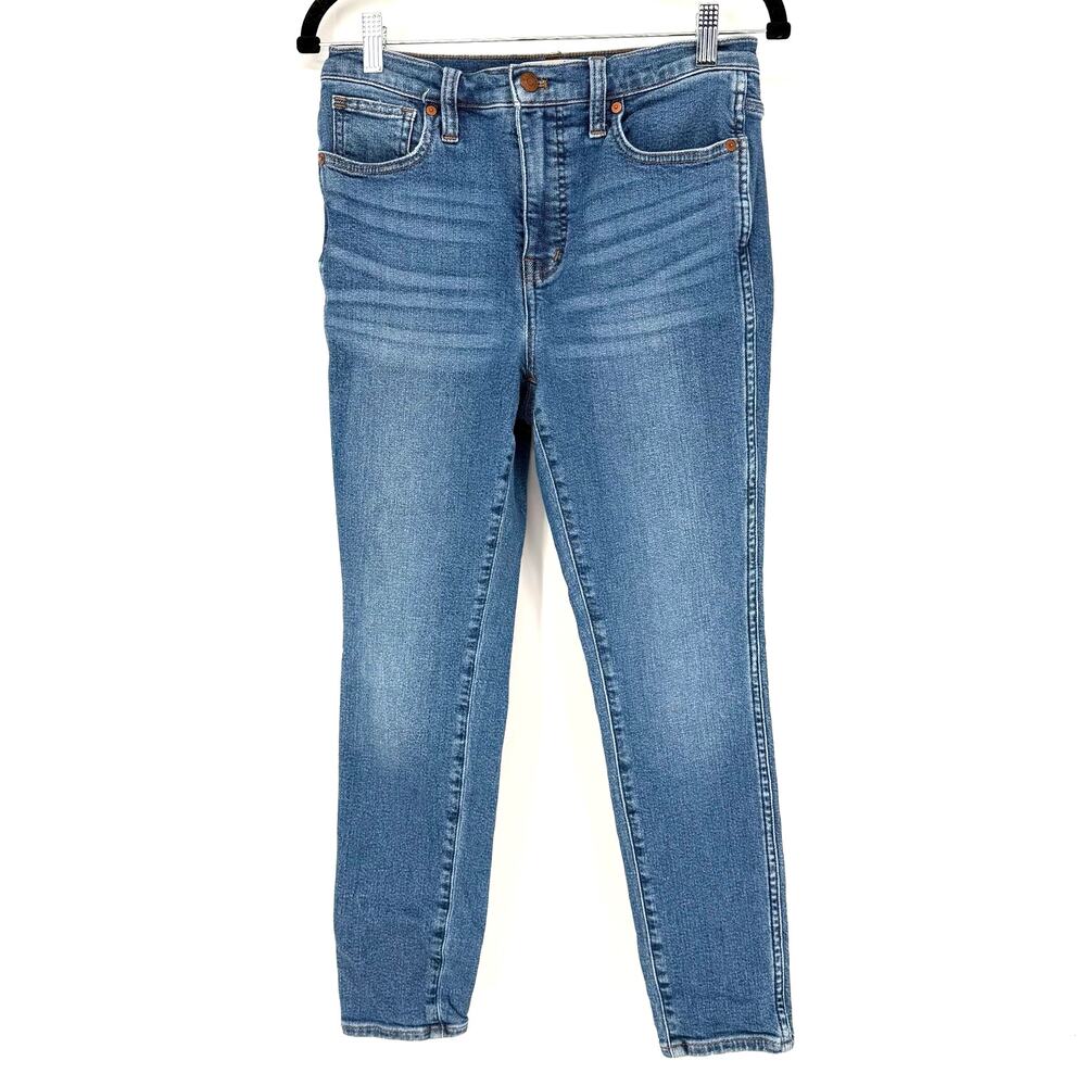 Madewell 10" High Rise Skinny Crop Jeans 27 Bradfield Wash Magic Pockets ND611 - Picture 2 of 12